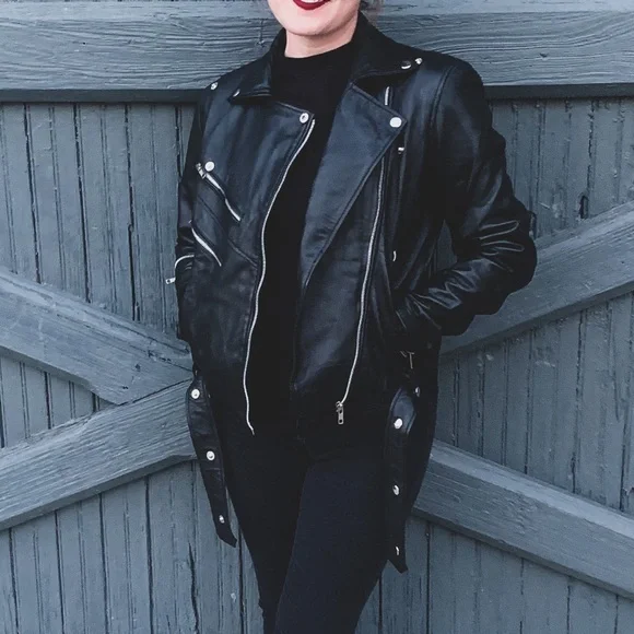 Black Leather Jacket - Picture 2 of 3